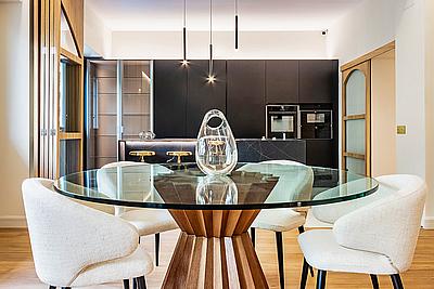 Proyecto integral de cocina abierta al salón Calle Ayala de Madrid